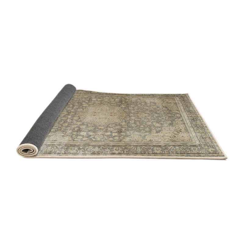 Tapis beige/noir traditionnel Barwen, Rond 5 pi