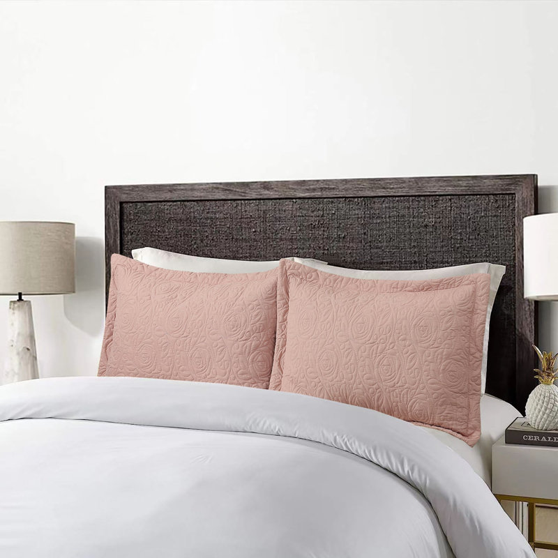 P-solid Shams Polyester Bedding, Standard, Teacup Rose