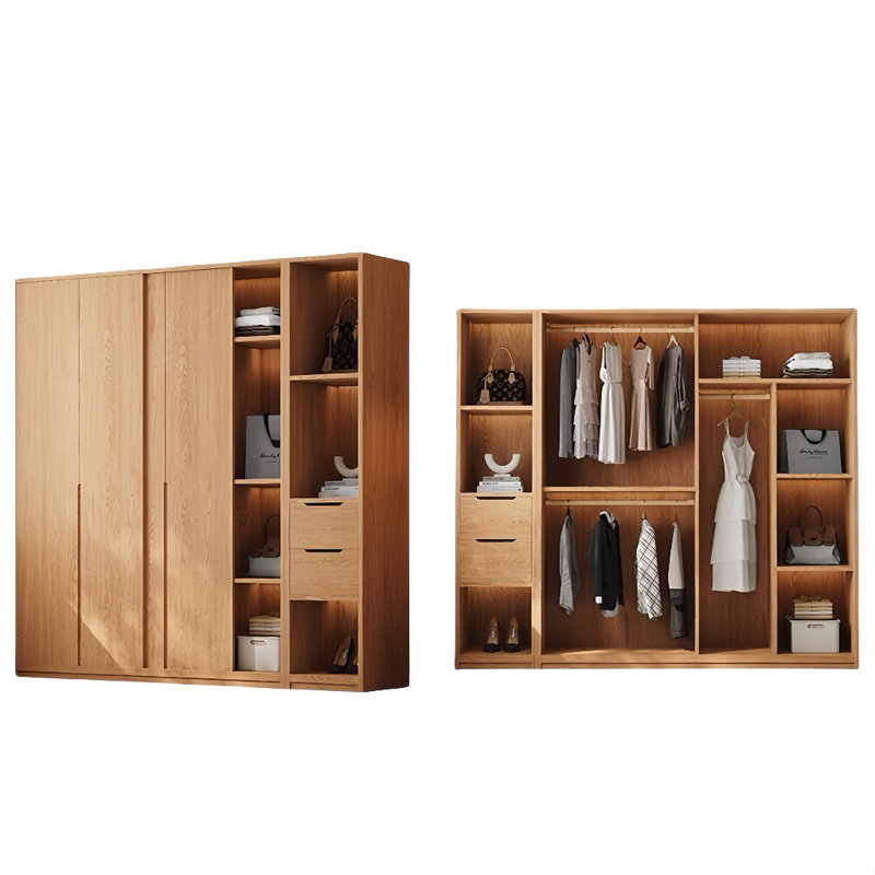 Garde-robe simple en forme de bûche, H 78,74 po x l 94,49 po x P 23,62 po