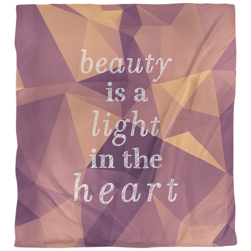 Housse de couette simple avec citation inspiration beauté, Housse de couette pour grand lit, Morganite