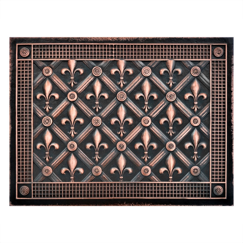 Carreau décoratif en métal 16 po x 12 po, Bronze huilé