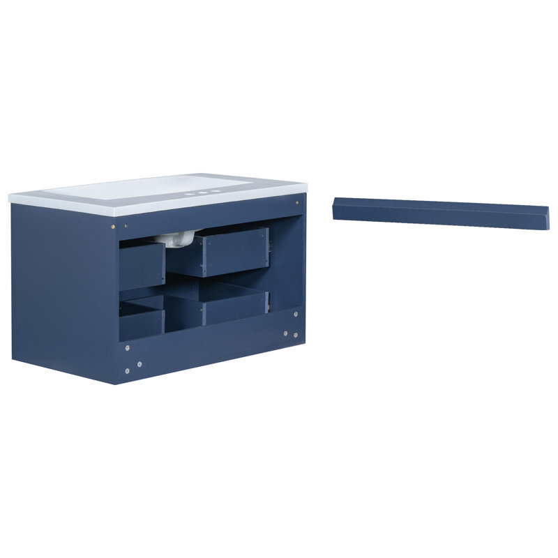 Onawa 30'' Single Bathroom Vanity with Resin Top