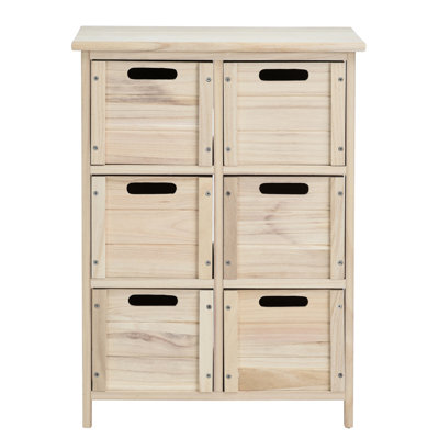 Abbotts Solid Wood 51cm W 6 - Drawer Chest of Drawers