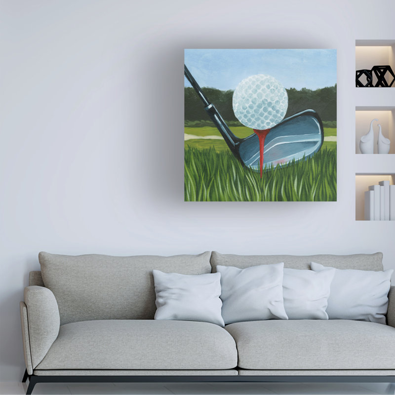 «Tee off II» par Grace Popp - impression sur toile tendue, H 18 po x l 18 po x P 2 po
