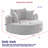 55''L Chenille Foam Single Swivel Chair, Fluffy Modern Sleeper, 360 Degree Swivel Chair For Living Room, Bedroom, Lounge And Projection Room-1709322283
