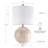 White Ceramic Table Lamp With Drum Shade