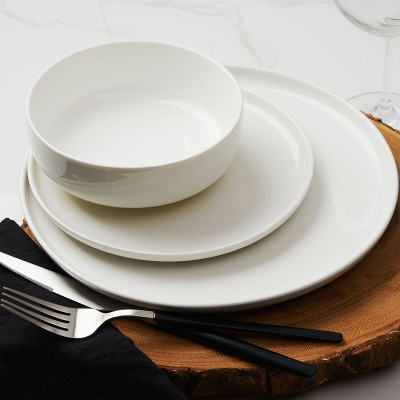Casondra Piece Porcelain China Dinnerware Set - Service for 4