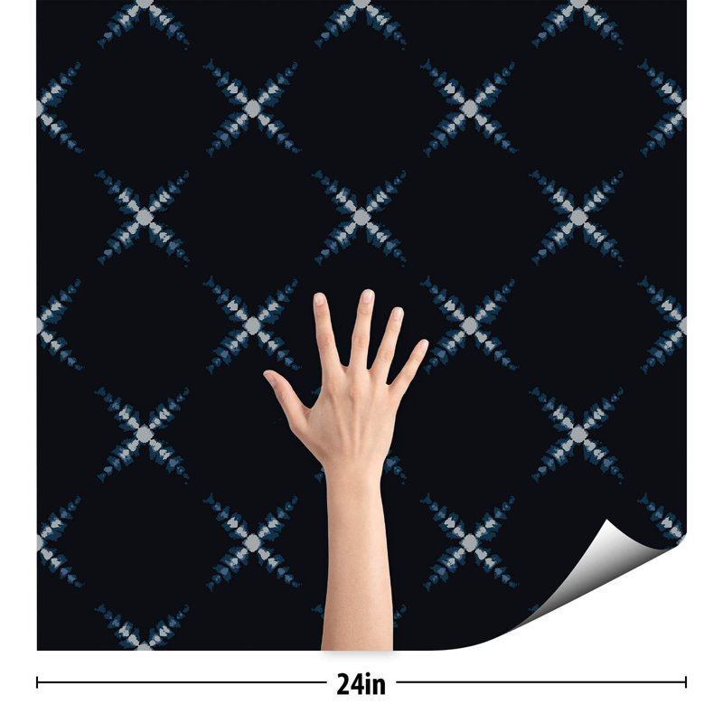 Lozell Peel & Stick Ikat Tile, 126" L x 24" W