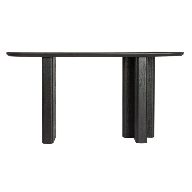Asymmetrical Firwood And Sycamore Wood Console Table