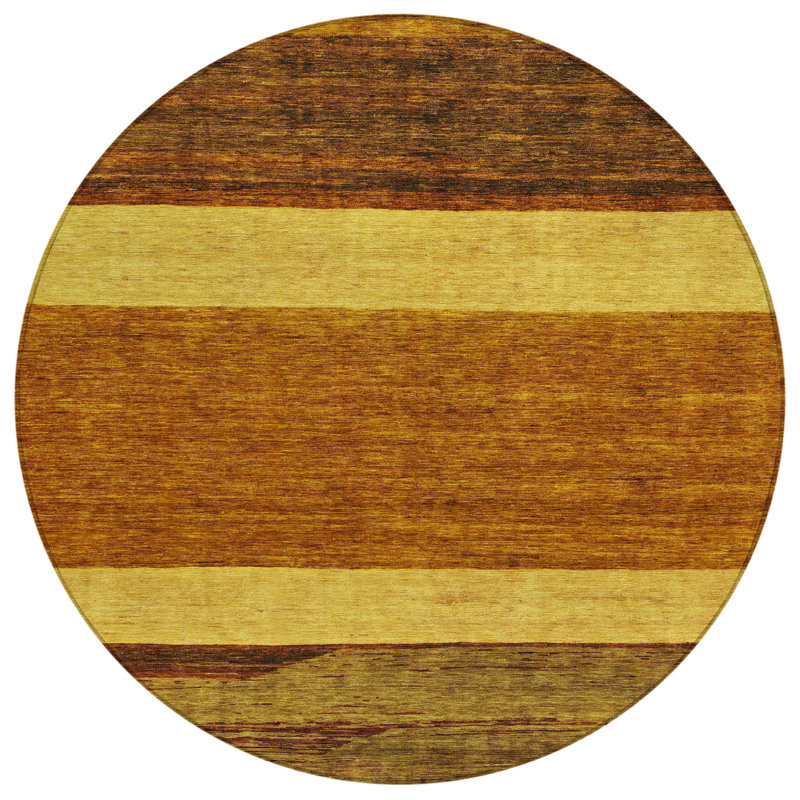 Tapis extérieur rond lavable 8 po Terra Cotta