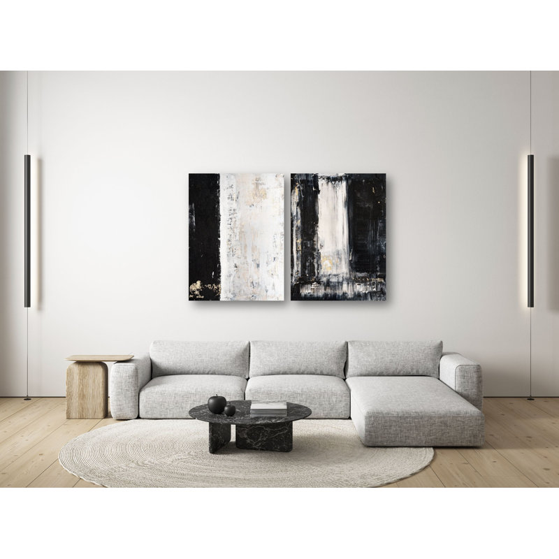 «Celebration Set» par John Beard - reproduction d'artiste sur toile, Cadre flottant blanc, H 30 po x l 40 po x P 3 po