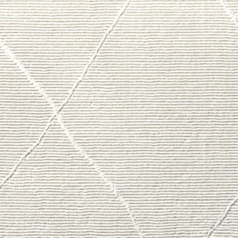 TOWN & COUNTRY LUXE Tretta Contemporary Diamonds Runner Area Rug with Plush High-Low Texture, Ivory, Rectangle 7'10" x 10'2"