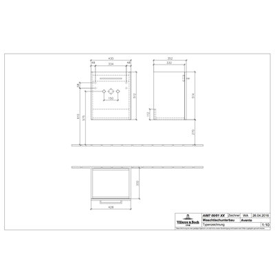 Avento 450mm Wall Mount Vanity Unit