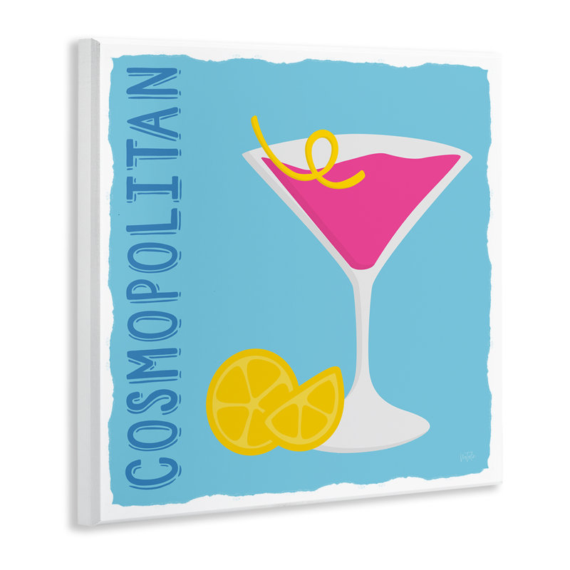 Art mural cosmopolite cocktail par Natalie Carpentieri