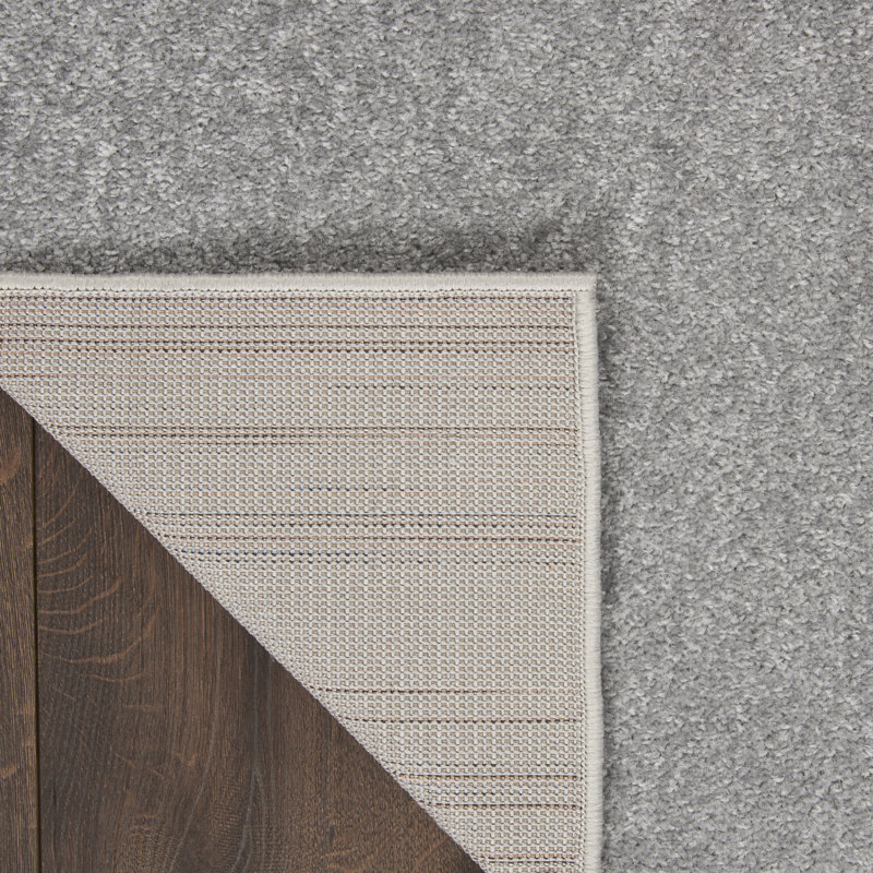 Tapis intérieur / extérieur argent / gris Nourison Essentials, Rectangle 5 pi x 7 pi