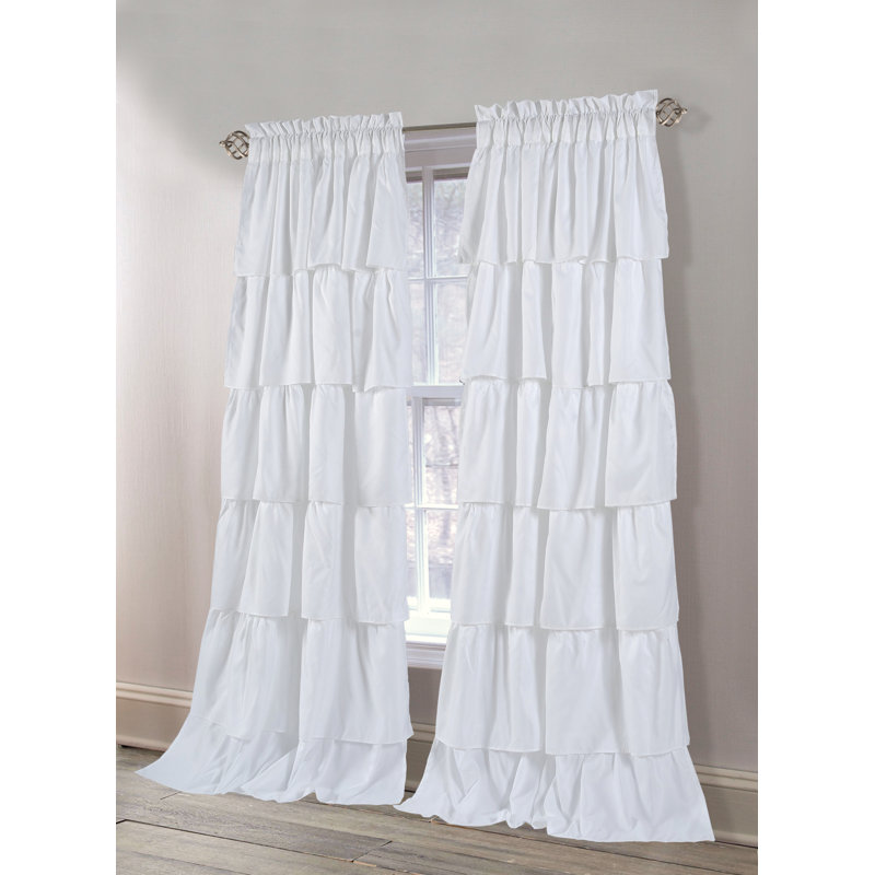 Paire de rideaux semi-transparents avec passe-tringle Azariah