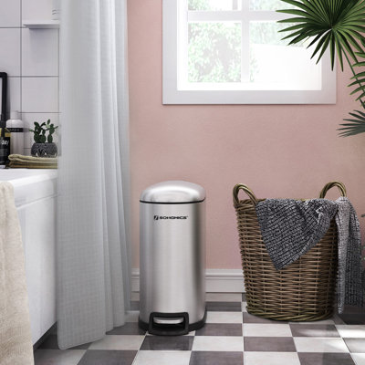 Steel Step On Kitchen Trash Can - 10L