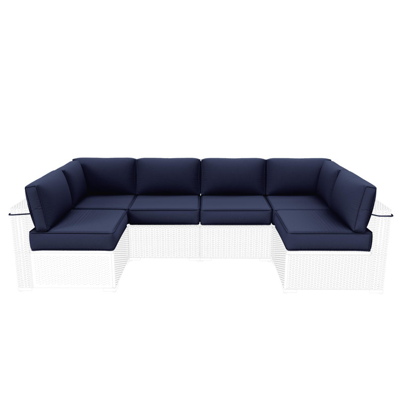 Ensemble de 14 coussins de remplacement pour siège / dossier (l 26 po x P 26 po), Marine, 26" L x 26" W x 5" H