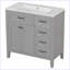 Ensemble de meuble-lavabo moderne avec lavabo et tiroirs-102527756