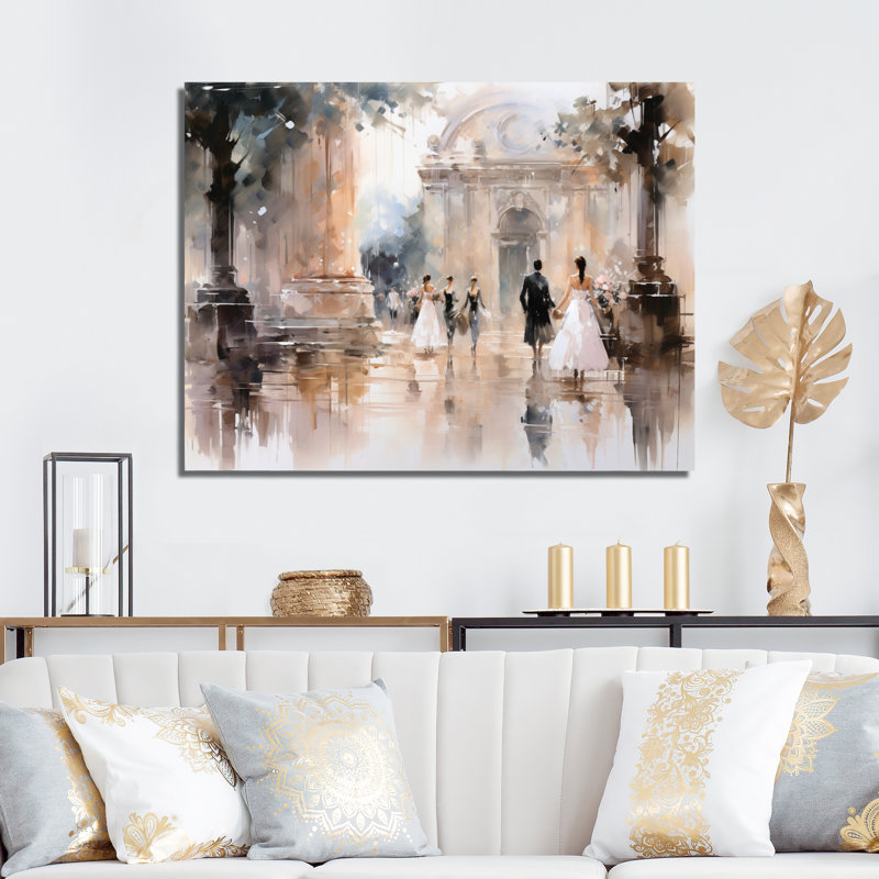 Impression sur toile Fashion Impressionist Elegance II, Toile tendue, H 30 po x l 40 po x P 1,5 po