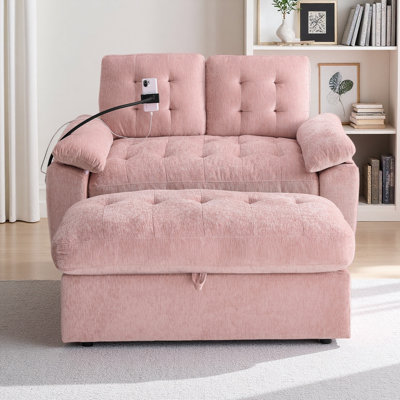 Leisure Sofa Chair,Double Sofa Recliner, With Manually Adjustable Backrest, Soft Padded Armrests, Side USB Charging Port And Phone Stand