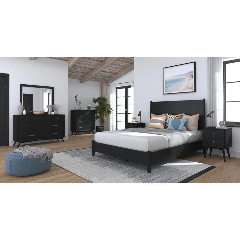 Williams Platform Bed, King, Black
