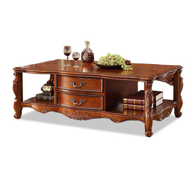 Nut-brown Solid+ Manufactured Wood Rectangular Coffee Table