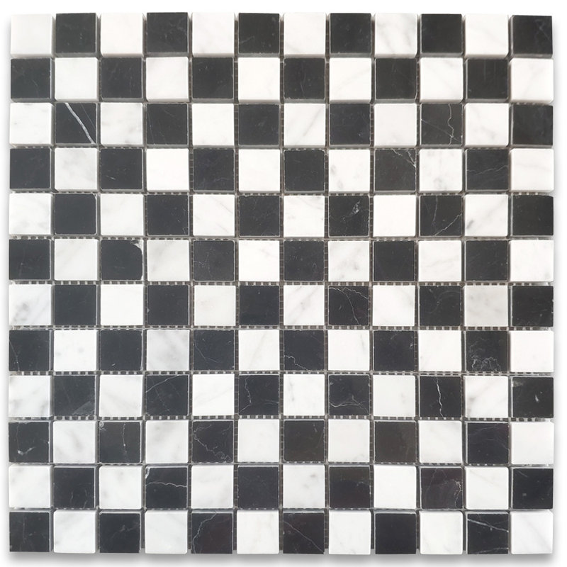12" x 12" Marble Grid Mosaic Wall Tile
