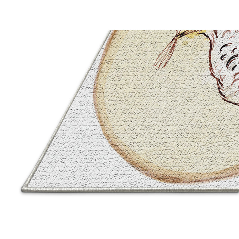 Tapis de l’aire beige de poulet, Rectangle 3 pi x 5 pi