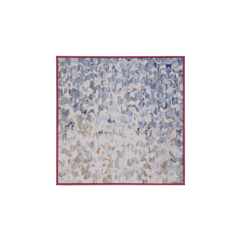 Machine Washable Beige Area Rug, Square 5'