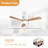  Airys 52'' Ceiling Fan with LED Light and Reversible DC Motor-1760405731