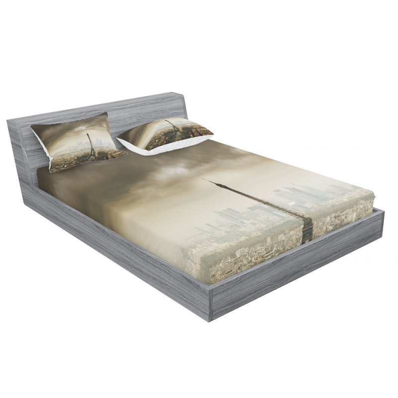 Microfiber Sheet Set, Queen Sheet Set with Fitted Sheet