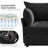 Merchelle 103' Wide Reversible Modern Modular Sectional Sofa With Storage Ottoman -Premium Chenille Fabric-832001658