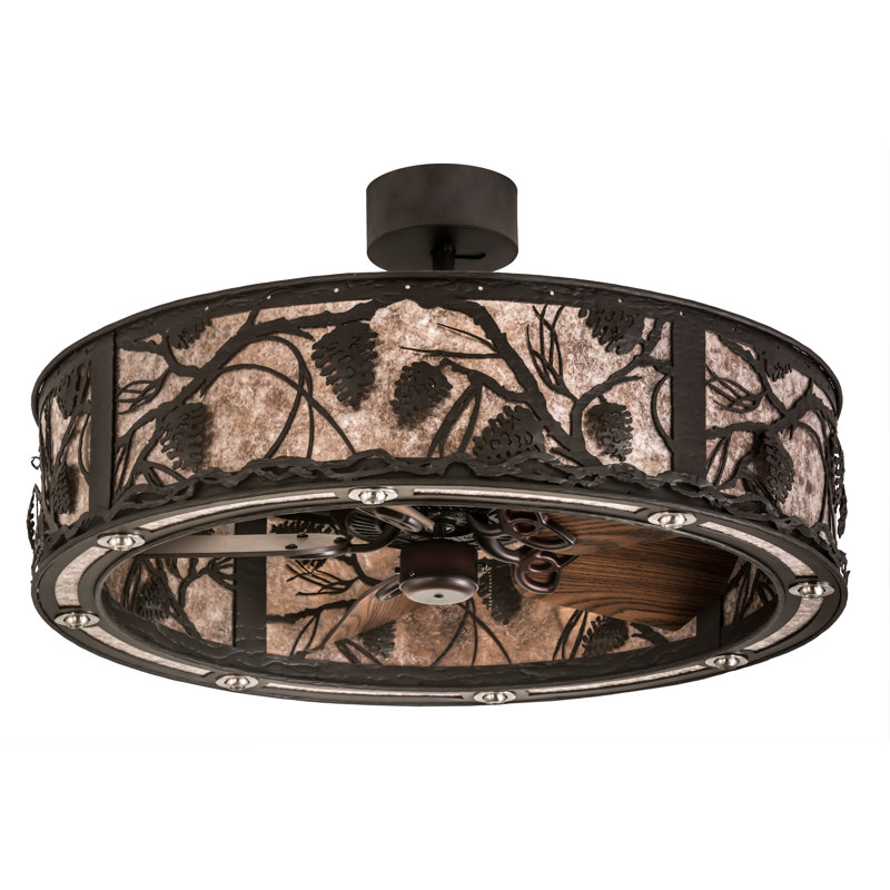 Lustre tambour unique à 8 lumières DEL