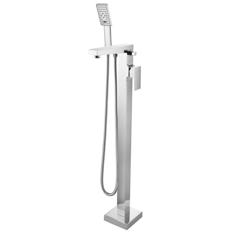 Cora 1 Handle Floor Bath Shower Mixer Bath Filler with Diverter