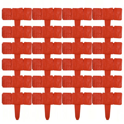 Artificial Flower Garden Edging Border Faux Edging With Installation 24-Pack Plastic Border For Yard Flower Bed Faux