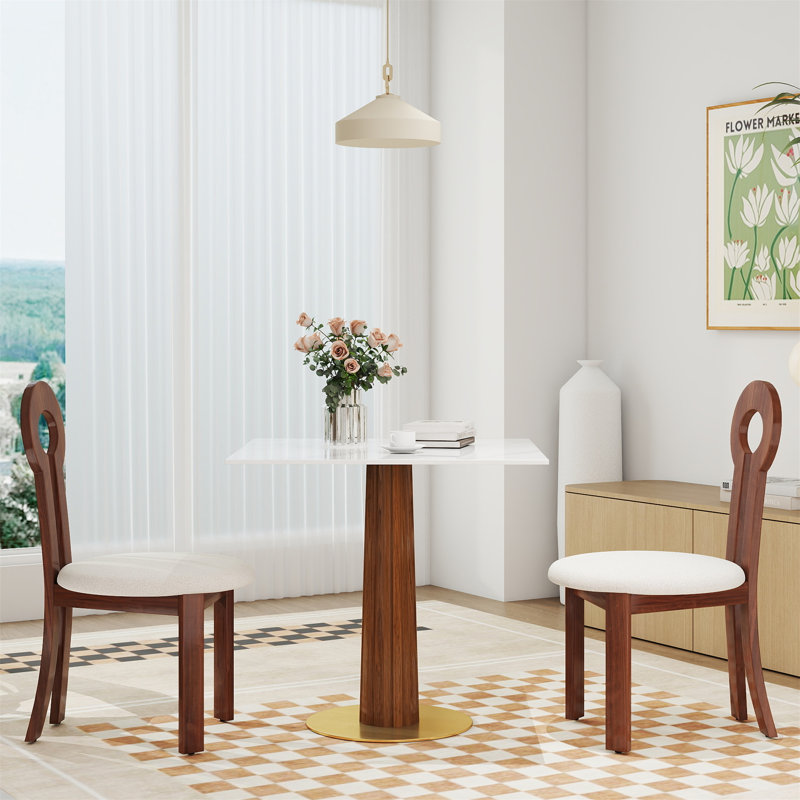 Modern Square Dining Table (Table Only), White