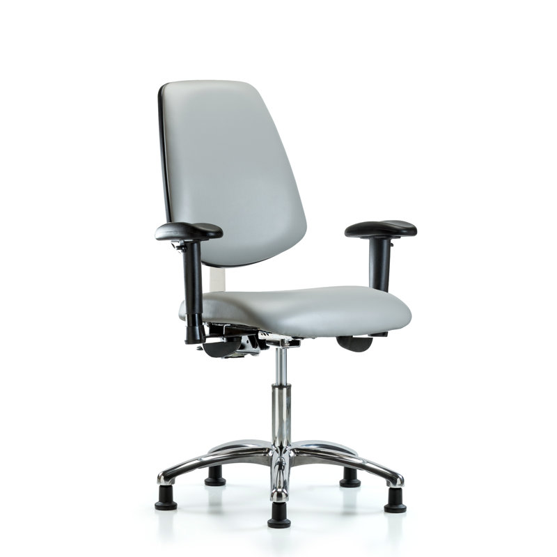 Chaise de travail ergonomique Amelie, Colombe, Patins, Inclus