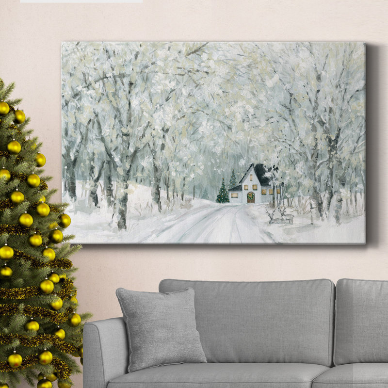 Leoine Christmas Lane - Wrapped Canvas Print, 24" H x 36" W x 1" D