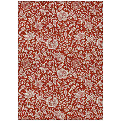 Machine Washable Indoor/Outdoor Chantille ACN2572 Floral Rug