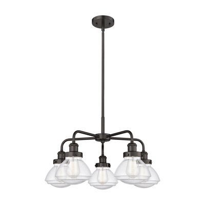 Almarosa 5 - Light Glass Dimmable Chandelier
