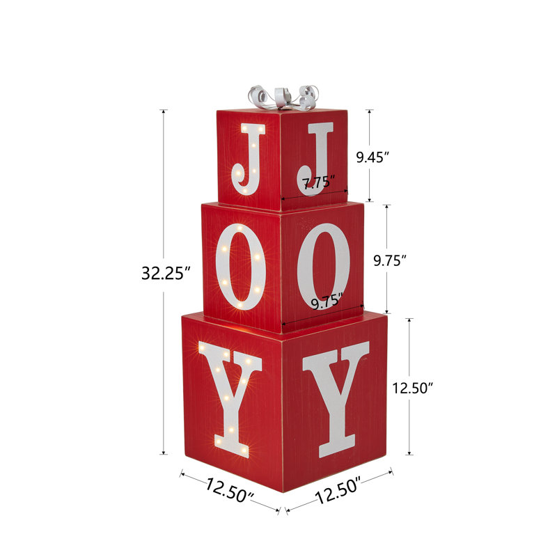 Enseigne lumineuse de Noël en bois Shayna