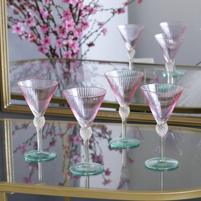 Ensemble de 4 verres GLASS Aquarelle Martini (multicolore)