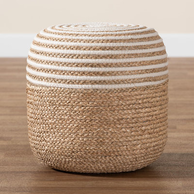 Aahad Seagrass Solid Wood Accent Stool