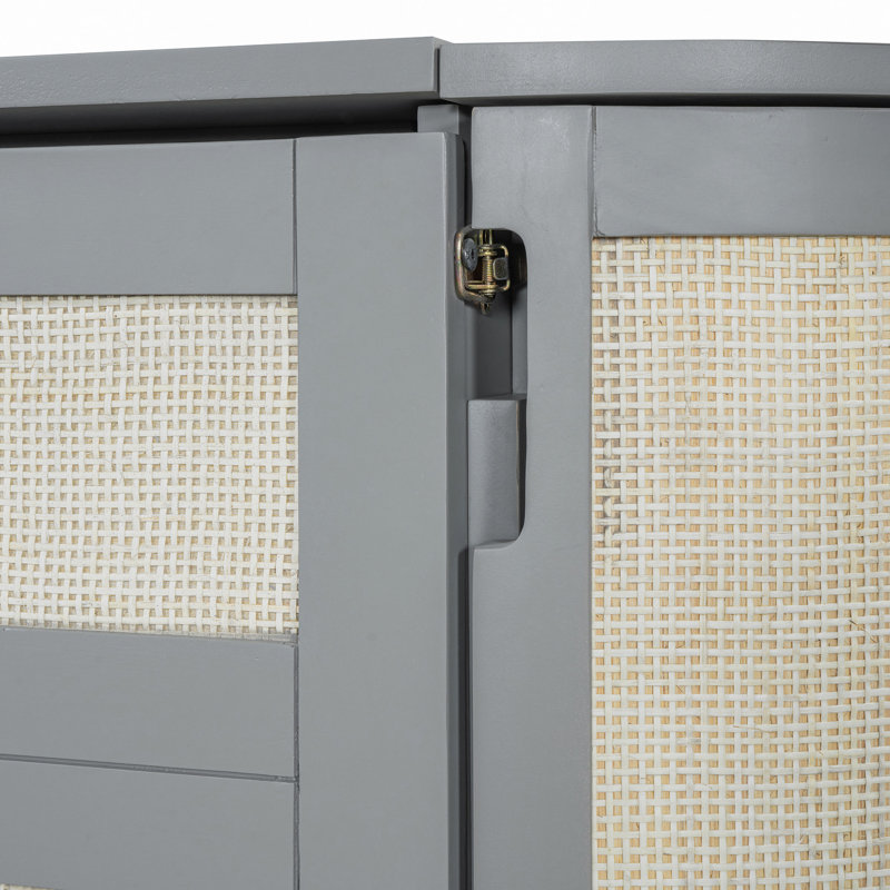 Lit escamotable avec rangement caché et conception tissée moderne, Gris, Grand lit