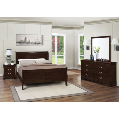 Ensemble de chambre avec grand lit 4 pièces Edo Cappuccino