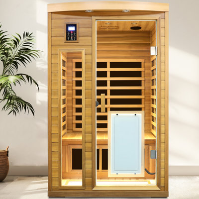 Low Two - Person Far Infrared Red Room, 8 Heating Panels, Display, Ambient Background , Celsius Conversion, Touch Control Indoor For Two, , Infrared,