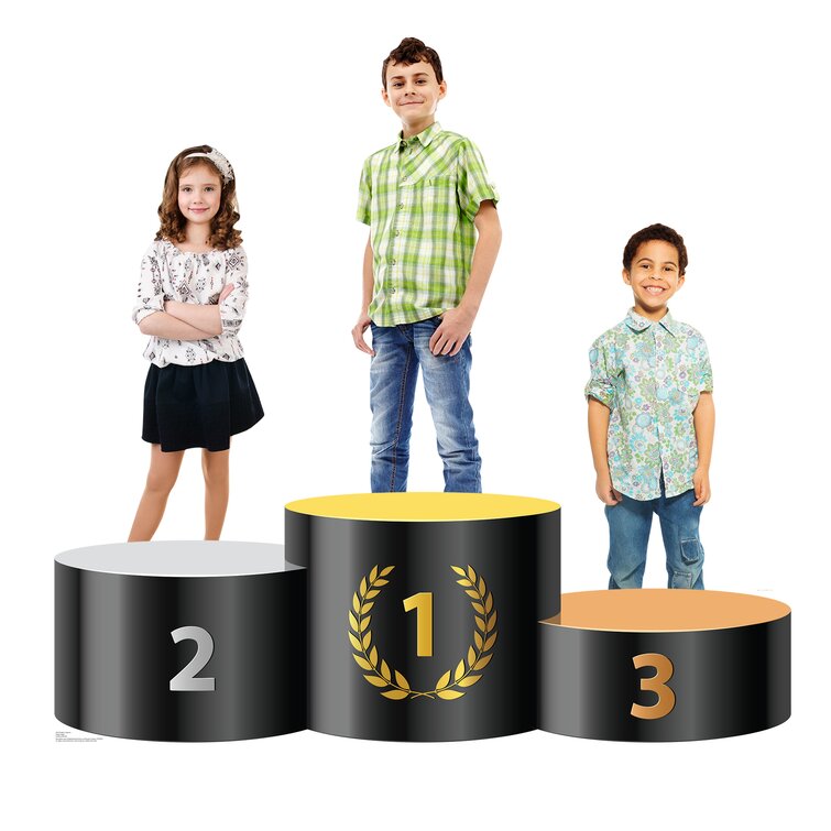 Olympic Pack Olympics Podium Stand-in Lifesize Cardboard Cutout/Standee  (Olympic Games) - Includes 8X10 (25X20CM) Star Photo - Fan Pack