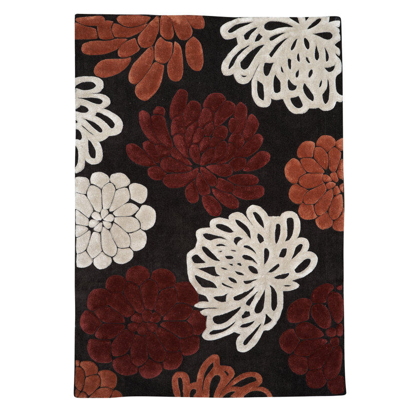 Marisela Handmade Rug Chocolate And Garnet, Rectangle 8' x 10'