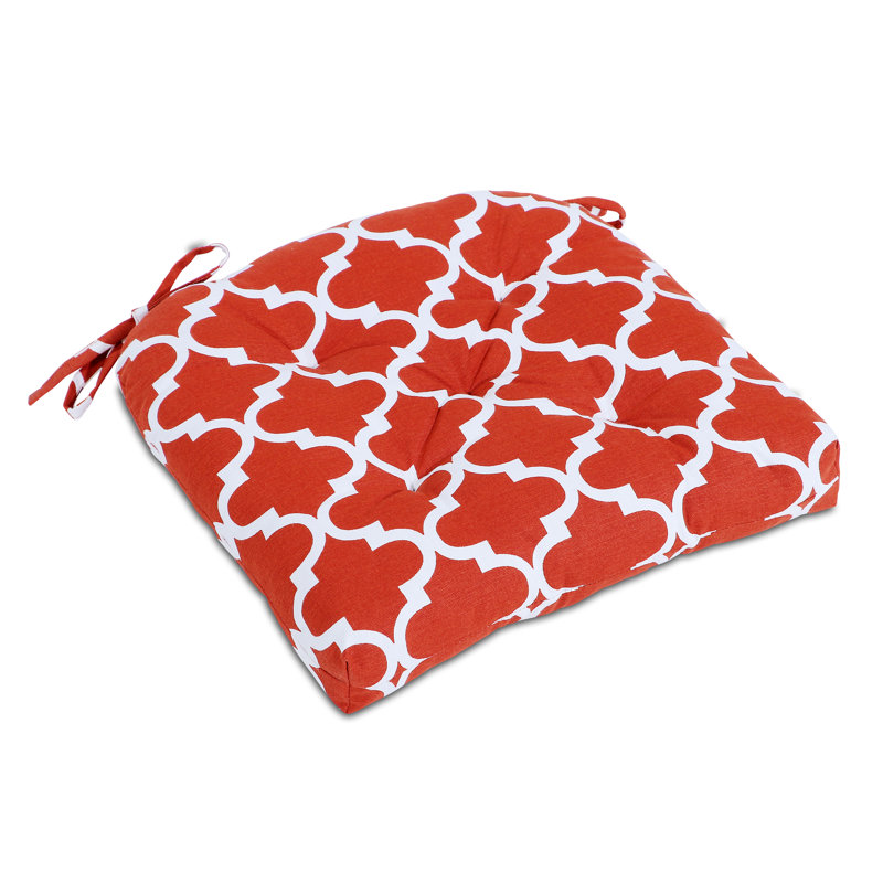 Outdoor 3'' Dining Chair Chair Pad, Red